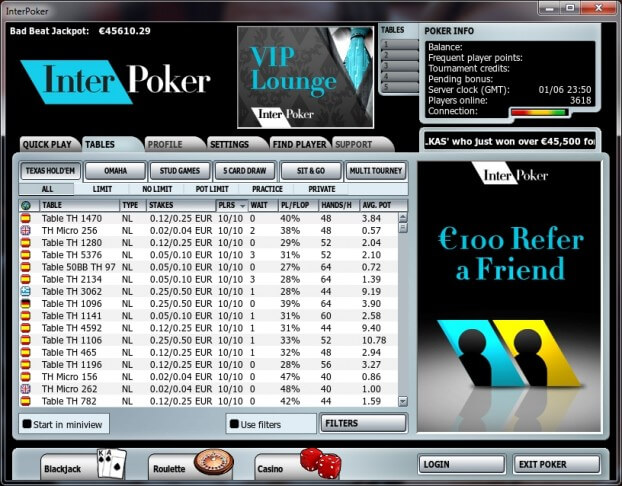 InterPoker-Lobby